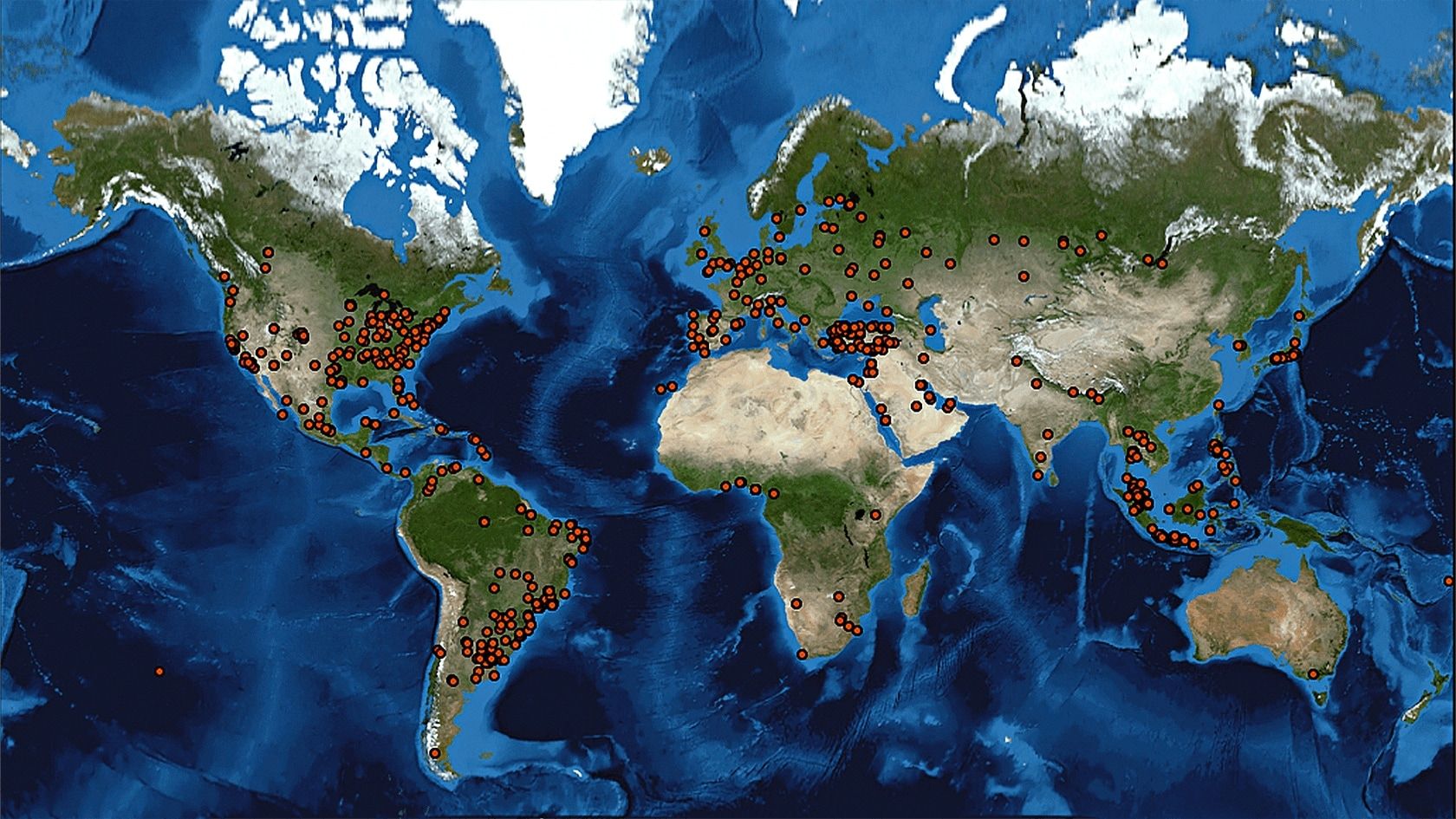 Display real-time tweets on a map with Basemap and Tweepy